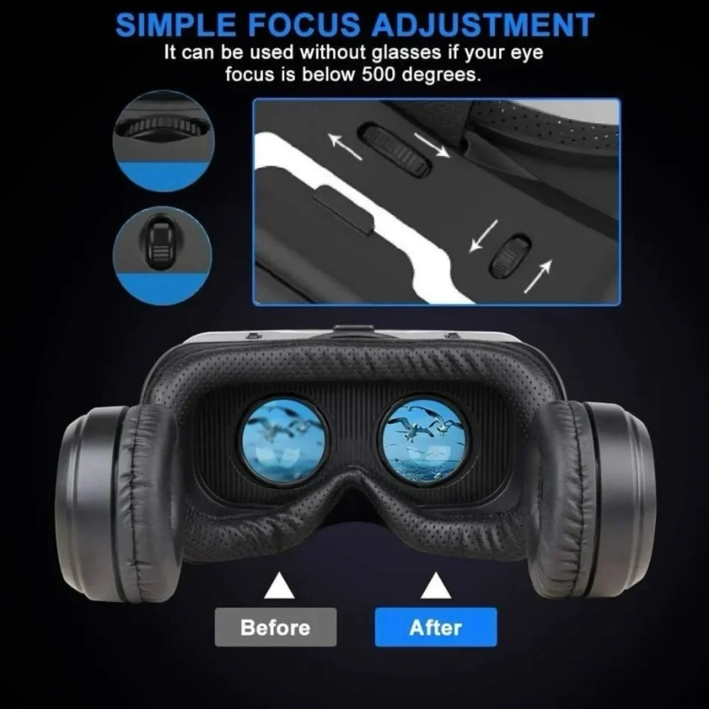 COPY - Pansonite VR Headset 3D Glasses Virtual Reality w/ Remote Controller